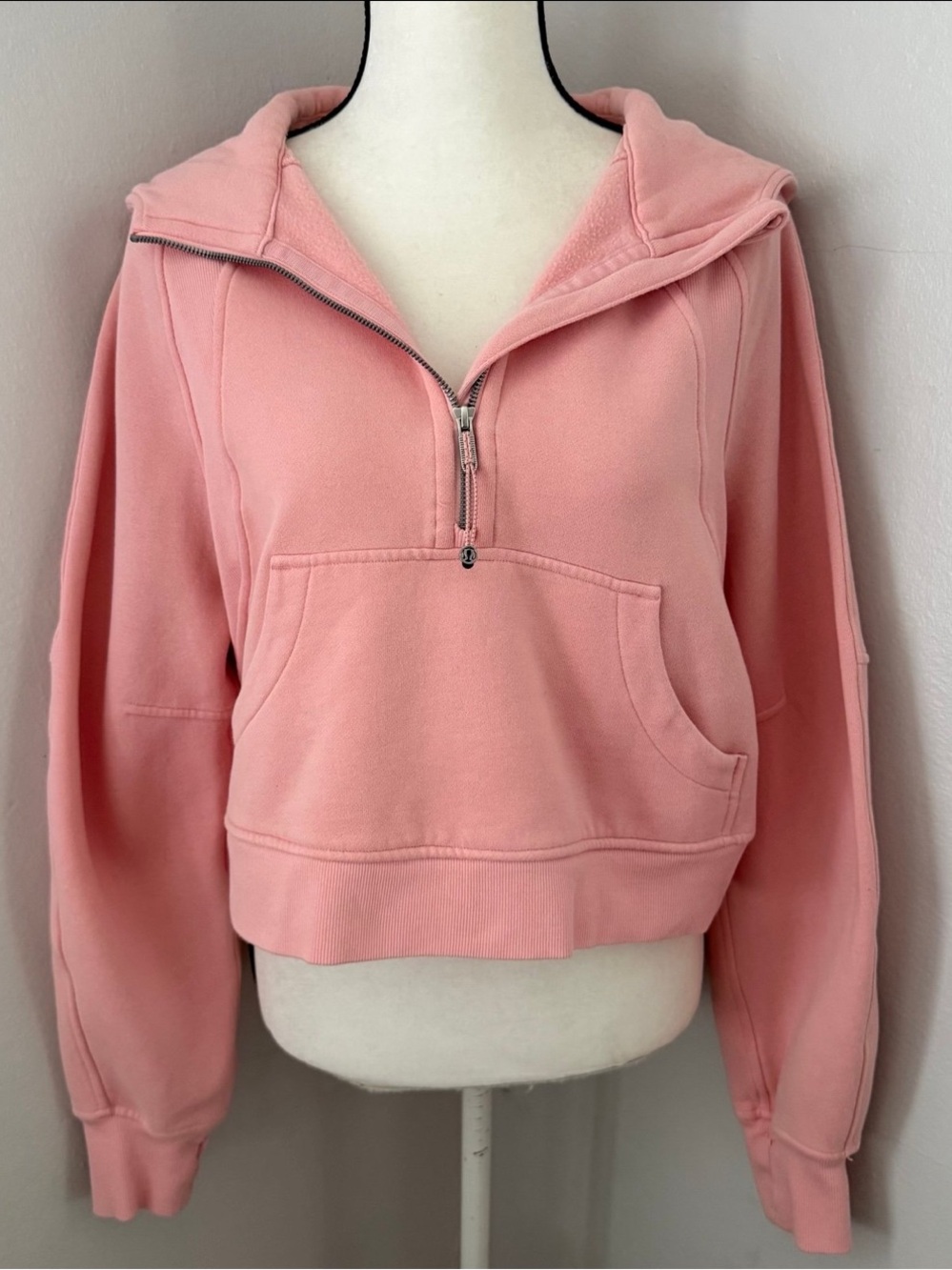 Lululemon Scuba Oversized Half-Zip Hoodie Dew Pink Baby Pink Balletcore XS / S